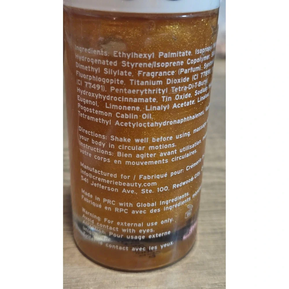 Cremerie Butter Croissant Luxury Shimmer Oil 90ml 3oz Gold Body Glow